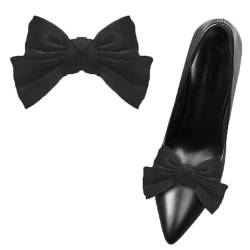 LJRPUPY Elegante Schuhschnallen mit Schleife, abnehmbare Schuh-Clips, elegantes Schuhzubehör, Clips für Damen und Mädchen, Satin von LJRPUPY