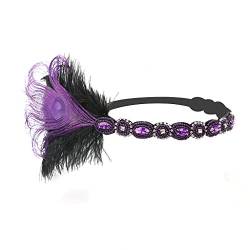 LJRPUPY Vintage Flapper Feder Stirnband Great Gatsby Kopfschmuck Braut Hochzeit Stirnbänder für Frauen Mädchen von LJRPUPY