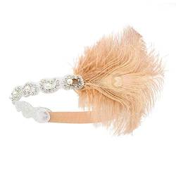 LJRPUPY Vintage Flapper Feder Stirnband Great Gatsby Kopfschmuck Braut Hochzeit Stirnbänder für Frauen Mädchen von LJRPUPY
