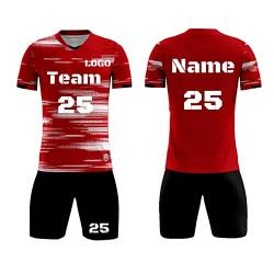 Benutzerdefiniert Fussball Trikot Kinder Fussball Trikot Set Jeder Name Nummer Team Logo - Fussball Trikot Jungen Männer Personalisierte Fussball Shirt von LJYTMZ