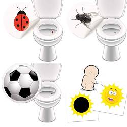 16 Urinal Aufkleber für mehr Hygiene Fliege Marienkäfer Fussball + Sonne von LK Trend & Style