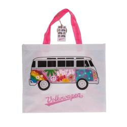 LK Trend & Style Einkaufstasche mit VW T1 Bus Motiv, ca. 33 x 39 cm, aus recyceltem Kunststoff von LK Trend & Style
