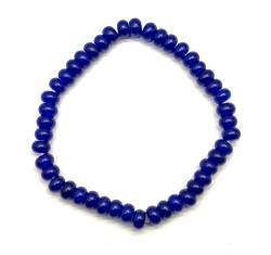 LKBEADS Blue sapphire jade Rondelle 6mm Smooth Round Beads Bracelet, Gemstone Bracelet Healing Stones, Healing Crystal Bracelet, Natural Gift For Men & Women 7 inches April_18_04-2067 von LKBEADS