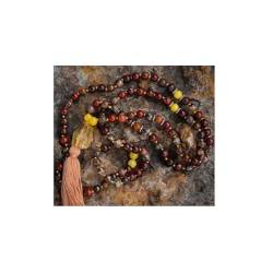 LKBEADS Natural JASPER ,yellow JADE,SANDALWOOD 8mm 108 Mala Beads, Spiritual, Meditation Beads, Reiki, Japa Mala, Buddhist Prayer Beads, Yoga Bracelet, healing beads von LKBEADS