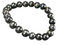 LKBEADS Natural Nuumite  8mm rondelle smooth 7inch Semi-Precious Gemstones Beaded Bracelets for Men Women Healing Crystal Stretch Beaded Bracelet Unisex von LKBEADS