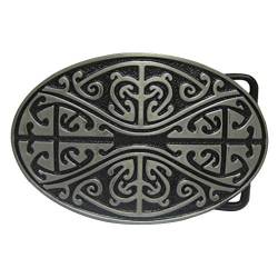 LKMY Keltischer Knoten ovale Gürtelschnalle, amerikanisches keltisches, irisches keltisches Kreuz für Damen und Herren, a, von LKMY