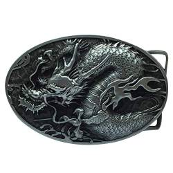 LKNY Herren Gürtelschnalle Chinese Dragon Head 3D Gürtelschnalle, Mythische Themen Authentic Dragon Designs für Männer Frauen von LKMY