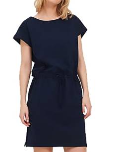 LKNBLIL Damen Sommer Boho Blumen Muster Kurzarm Maxi Kleid (M, darkblue) von LKNBLIL