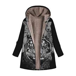 Damen Pullover Elegant - Plüschjacke Damen Vintage Herbst Lang Mit Kapuze Fellmantel Hauskleid Winter Klamotten Übergröße Y2k Wollmantel Hoodie 2023 Plus Size Teddy Jacken Anziehsachen Kleidung von LKRSEEF