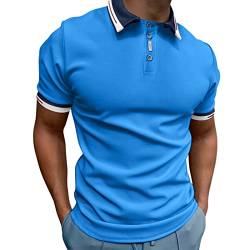 Herren Heavy Polo Premium Polo Shirt Herren Baumwolle Basic Polohemd Hochwertige Nachhaltige Herren-Bekleidung Workwear Golf Poloshirt Kurzarm Poloshirts Herren von LKRSEEF