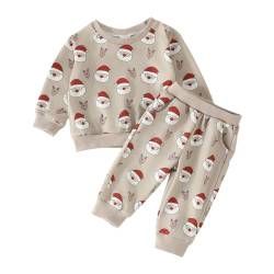 LKRSEEF Baby Weihnachtsoutfit Junge Lustig Für Kinder Langarm Weihnachtsoutfit Kapuzenpullover Weihnachts Pulli Ugly Lustiger Kinderpullover Rot Kinder Pullover Mama Baby Hoodie von LKRSEEF