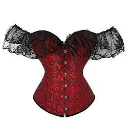 LKRSEEF Corset Top Damen Korsett Pirat Red Corset Grünes Korsett Corsett Schwarz Gothic Damen Korsett Top Schwarz Rotes Korsett von LKRSEEF