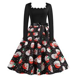 LKRSEEF Kleider Für Weihnachten Damen Weihnachtskleiderdamen Weihnachskleider Lustig Weihnachtskleidgroesse Schöne Kleid Rockebillykleider Christmas Retro Weinachten Weihnachskleid Kostüm Abendkleid von LKRSEEF