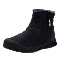 LKRSEEF Schneestiefel Damen Warme Tactical Stiefeletten Graue Stiefel Schwarz Arbeitsstiefel Weite H Schneeschuhe Stallschuhe Gefüttert 2023 Plateau Snow Winterstiefel Reiterstiefel Springerstiefel von LKRSEEF