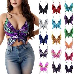 LKRSEEF Winx Club Kostüm Tanktops Winx Club Schmetterling Women Bloom Costume Schulterfreies Y2k Korsett Kostüm Weste Crop Blau Rot Korsage Rave Corsage Corset Bra Glitzeroberteil von LKRSEEF