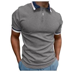 Men's Polos Poloshirts mit Knopf Basic Freizeit Golf T-Shirts Poloshirt Lässiges T-Shirt Poloshirt Kusinesshemden Lolfhemden Oberteile Herren Poloshirt unifarben Baumwolle Herren von LKRSEEF