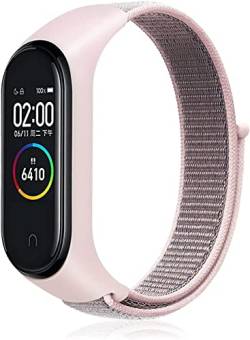 LKTM Nylon Armband Kompatibel mit Xiaomi Mi Band 5 / Mi Band 6 / Mi Band 4 / Mi Band 3 / Amazfit Band 5, Nylon Weiches Atmungsaktives Uhrenarmband für Mi Band 6/5/4/3 / Amazfit Band 5 (B) von LKTM