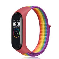 LKTM Nylon Armband Kompatibel mit Xiaomi Mi Band 5 / Mi Band 6 / Mi Band 4 / Mi Band 3 / Amazfit Band 5, Nylon Weiches Atmungsaktives Uhrenarmband für Mi Band 6/5/4/3 / Amazfit Band 5 (C) von LKTM