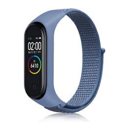 LKTM Nylon Armband Kompatibel mit Xiaomi Mi Band 5 / Mi Band 6 / Mi Band 4 / Mi Band 3 / Amazfit Band 5, Nylon Weiches Atmungsaktives Uhrenarmband für Mi Band 6/5/4/3 / Amazfit Band 5 (J) von LKTM