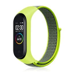 LKTM Nylon Armband Kompatibel mit Xiaomi Mi Band 5 / Mi Band 6 / Mi Band 4 / Mi Band 3 / Amazfit Band 5, Nylon Weiches Atmungsaktives Uhrenarmband für Mi Band 6/5/4/3 / Amazfit Band 5 (M) von LKTM