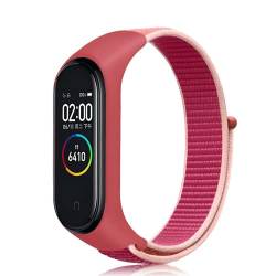 LKTM Nylon Armband Kompatibel mit Xiaomi Mi Band 5 / Mi Band 6 / Mi Band 4 / Mi Band 3 / Amazfit Band 5, Nylon Weiches Atmungsaktives Uhrenarmband für Mi Band 6/5/4/3 / Amazfit Band 5 (P) von LKTM