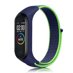 LKTM Nylon Armband Kompatibel mit Xiaomi Mi Band 5 / Mi Band 6 / Mi Band 4 / Mi Band 3 / Amazfit Band 5, Nylon Weiches Atmungsaktives Uhrenarmband für Mi Band 6/5/4/3 / Amazfit Band 5 (Q) von LKTM