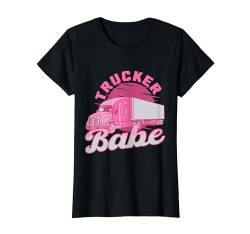 Einzigartiges Trucker Babe Anhänger Lkw-Fahrerin Frauen T-Shirt von LKW-Fahrerin und Truckerin Geschenk