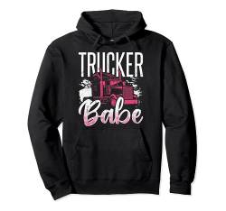 Trucker Babe - LKW-Fahrerin und Truckerin Geschenk Pullover Hoodie von LKW-Fahrerin und Truckerin Geschenk