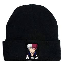 Anime My Hero Academia Strickmützen Casual Mützen für Herren Damen Gestrickte Winter Hut Solide Bedrucktes Motorhaube Unisex Kappe von LKY STAR