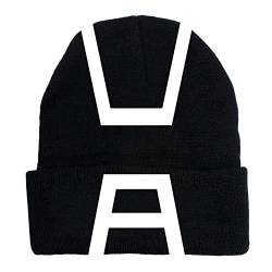 Anime My Hero Academia Strickmützen Casual Mützen für Herren Damen Gestrickte Winter Hut Solide Bedrucktes Motorhaube Unisex Kappe von LKY STAR