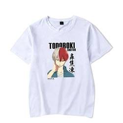 Anime T-Shirt My Hero Academia Merch Unisex Casual Tee Todoroki Shoto Cosplay Sommer Kurzarm Tops für Jungen Mädchen von LKY STAR