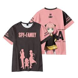 Anime T-Shirt Spy x Family Merch 3D Gedruckt Tops Jungen Mädchen Cosplay Kurzarm Tee von LKY STAR