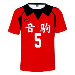 Damen Herren Japanese Anime Haikyuu T-Shirt Tops，Cosplay High School Karasuno Volleyball Team Trikot No.4 Tee Top von LKY STAR