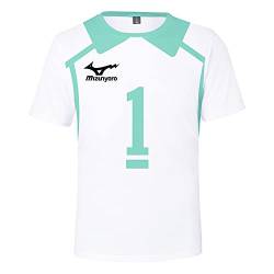 Damen Herren Japanese Anime Haikyuu T-Shirt Tops，Cosplay High School Karasuno Volleyball Team Trikot No.4 Tee Top von LKY STAR