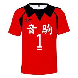 Damen Herren Japanese Anime Haikyuu T-Shirt Tops，Cosplay High School Karasuno Volleyball Team Trikot No.4 Tee Top von LKY STAR