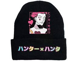 Hunter Strickmützen Hisoka Cosplay Mützen für Männer Frauen Gestrickte Winter Hut Solide Bedrucktes Motorhaube Unisex Kappe von LKY STAR