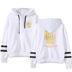 LKY STAR Anime Attack on Titan Hoodie Pullover AOT Sweatshirts Cosplay Kostüm Langarm Kapuzenpullover für Männer und Frauen von LKY STAR