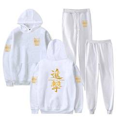 LKY STAR Attack On Titan Trainingsanzug Set Hoodie und Jogginghose 2-teiliges Zweiteiliges Sweatshirt für Männer Frauen Teenager XXS-4XL von LKY STAR