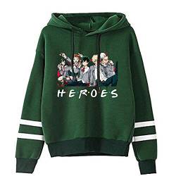 LKY STAR My Hero Academia Merch Anime Hoodies für Jungen Mädchen MHA Sweatshirt Izuku Midoriya Cosplay Kapuzenpullover XXS-4XL von LKY STAR