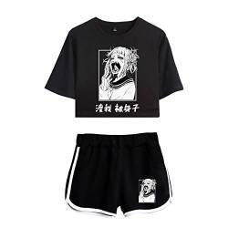 LKY STAR My Hero Academia T-Shirts und Kurze Hose Set Anime MHA Cosplay Deku Shoto Crop Top und Shorts 2pcs für Damen Mädchen von LKY STAR