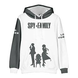 LKY STAR Spy x Family Hoodie 3D-Druck Sweatshirt Langarm Sweatshirt für Jungen Mädchen Anya Loid Yor Forger Anime Cosplay Kapuzenpullover von LKY STAR