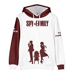 LKY STAR Spy x Family Hoodie 3D-Druck Sweatshirt Langarm Sweatshirt für Jungen Mädchen Anya Loid Yor Forger Anime Cosplay Kapuzenpullover von LKY STAR