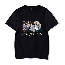 My Hero Academia T-Shirt MHA Cosplay Deku Shoto Tshirt für Herren Damen Casual Tee Print Friends Anime Tops von LKY STAR