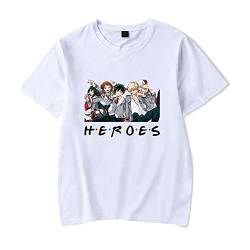My Hero Academia T-Shirt MHA Cosplay Deku Shoto Tshirt für Herren Damen Casual Tee Print Friends Anime Tops von LKY STAR