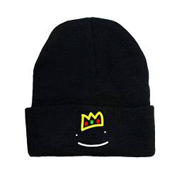 Ranboo Dreamwastaken Dream Smile Merch Casual Mützen für Männer Frauen Gestrickte Winter Hut Solide Bedrucktes Motorhaube Unisex Kappe von LKY STAR