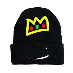 Ranboo Dreamwastaken Dream Smile Merch Casual Mützen für Männer Frauen Gestrickte Winter Hut Solide Bedrucktes Motorhaube Unisex Kappe von LKY STAR