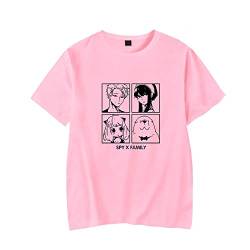 Spy x Family Merch T-Shirt für Jungen Mädchen Anime Tops Herren Damen Cosplay Kurzarm Tee XXS-4XL von LKY STAR