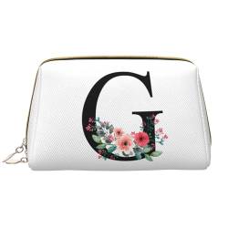 Kosmetiktasche personalisiert Initial - Initial Kulturtasche für Damen - Alphabet Kosmetiktasche - Braut Brautjungfer Frauen Geburtstag Weihnachten Schminke Beauty Make-Up Geschenk von LLLGSH