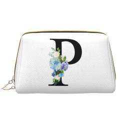 Kosmetiktasche personalisiert Initial - Initial Kulturtasche für Damen - Alphabet Kosmetiktasche - Braut Brautjungfer Frauen Geburtstag Weihnachten Schminke Beauty Make-Up Geschenk von LLLGSH