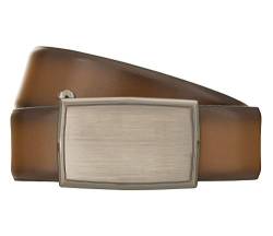 LLOYD Men's Belts Gürtel Herrengürtel Ledergürtel Automatikschließe Cognac 8534, Farbe:Braun, Länge:115 von LLOYD Men´s Belts